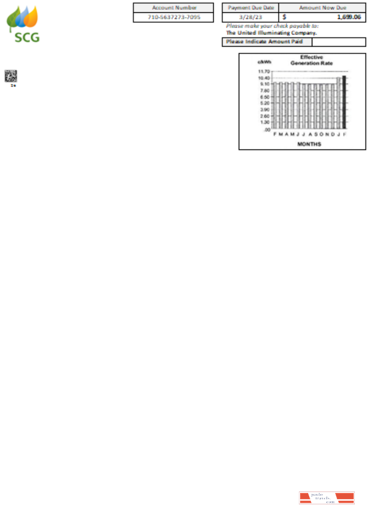 Massachusetts Chelsea SCG The United Illuminating Company utility business bill SCR, page 2 PSD template